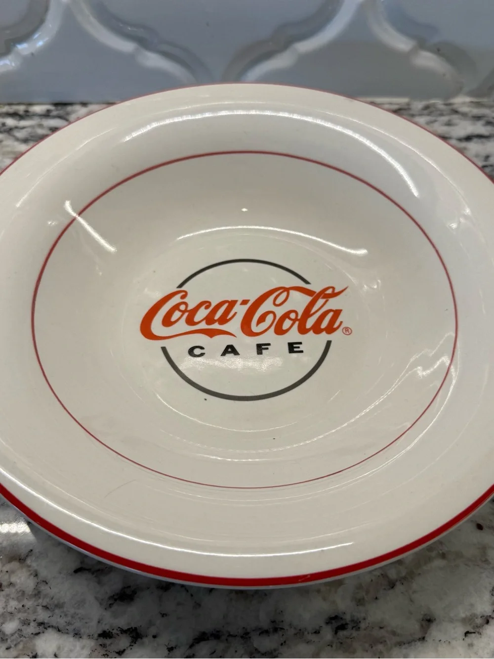Vintage Gibson Coca-Cola Café Ceramic Rimmed Soup/Pasta Bowl 9